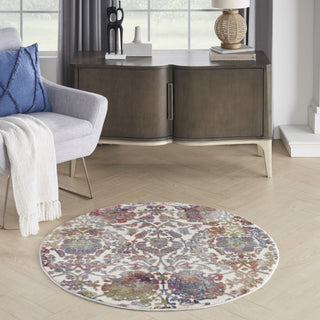 Nourison Global Vintage GLB06 White/Multi Area Rug Detail Image