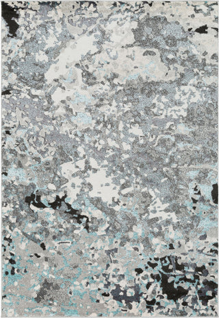 Surya Glimmer GLI-1001 Pale Blue Light Gray Black Cream Area Rug main image