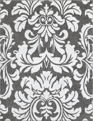 Surya Glimmer GLI-1003 Medium Gray Black Cream Khaki Area Rug Main Image 8 X 10