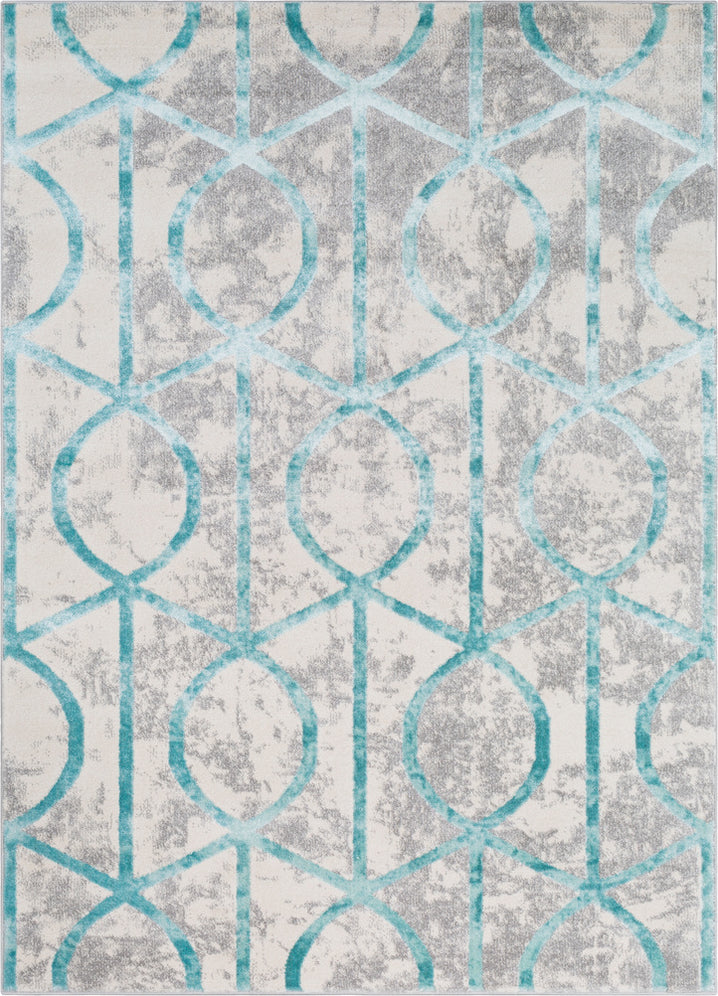 Surya Glimmer GLI-1016 Pale Blue Cream Light Gray Area Rug main image
