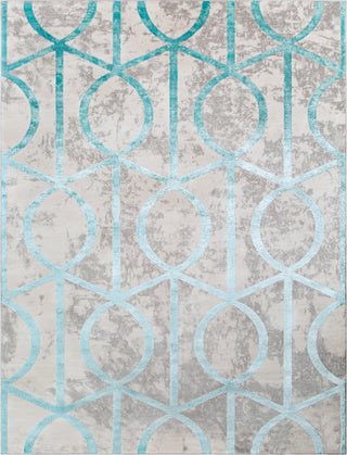 Surya Glimmer GLI-1016 Pale Blue Cream Light Gray Area Rug Main Image 8 X 10