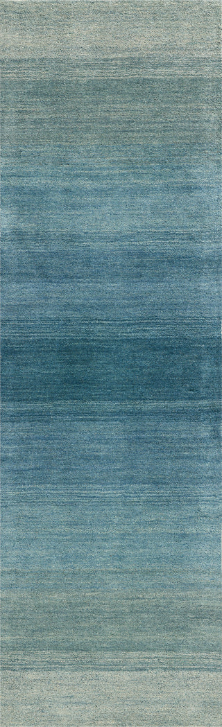 Calvin Klein CK206 Linear Glow Watercolor GLO01 Aqua Area Rug Main Image