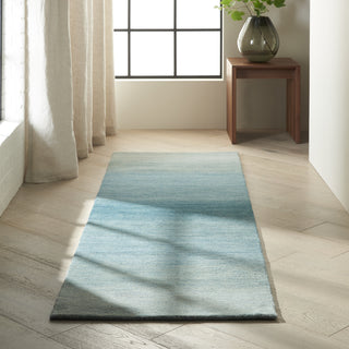 Calvin Klein CK206 Linear Glow Watercolor GLO01 Aqua Area Rug Main Image