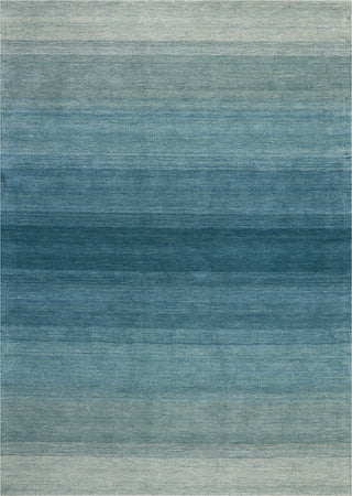 Calvin Klein CK206 Linear Glow Watercolor GLO01 Aqua Area Rug Main Image