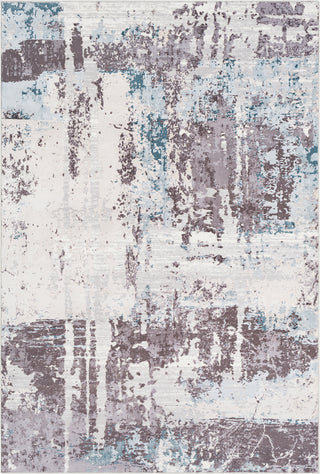 Surya Genesis GNS-2301 White Medium Gray Pale Blue Silver Denim Area Rug Mirror main image