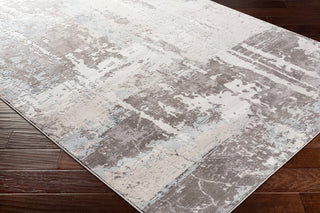 Surya Genesis GNS-2301 White Medium Gray Pale Blue Silver Denim Area Rug Mirror Corner Image