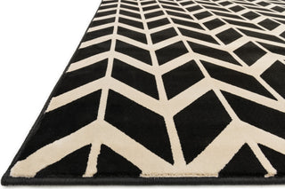 Loloi Goodwin GW-03 Black / Ivory Area Rug Corner Shot