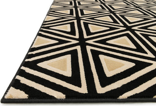 Loloi Goodwin GW-08 Black / Beige Area Rug Corner Shot