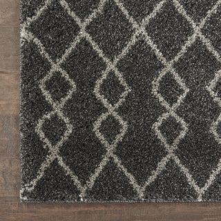 Geometric Shag GOS01 Charcoal Area Rug by Nourison