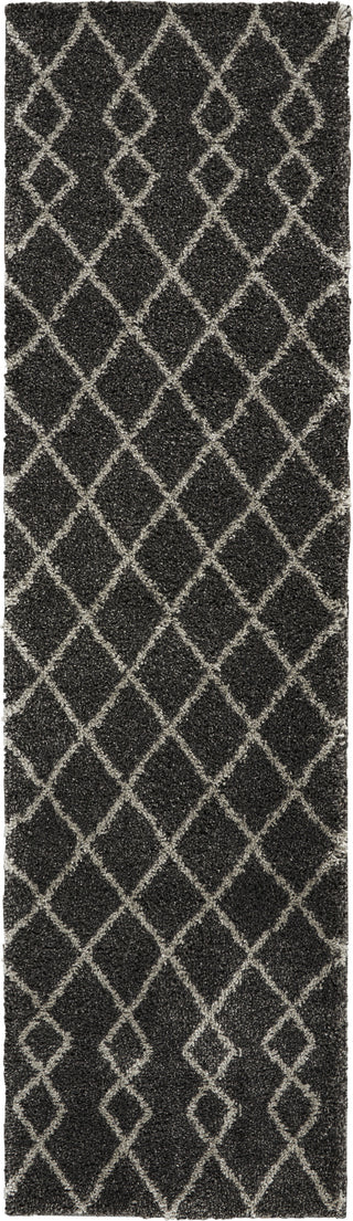 Geometric Shag GOS01 Charcoal Area Rug by Nourison