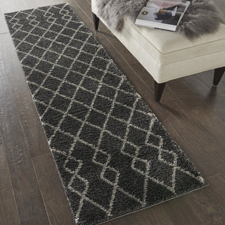 Geometric Shag GOS01 Charcoal Area Rug by Nourison