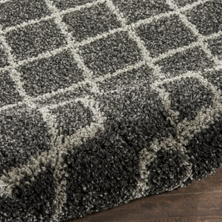 Geometric Shag GOS01 Charcoal Area Rug by Nourison