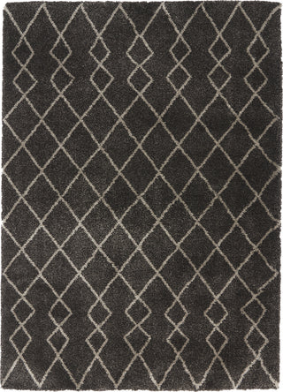 Geometric Shag GOS01 Charcoal Area Rug by Nourison