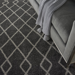 Geometric Shag GOS01 Charcoal Area Rug by Nourison