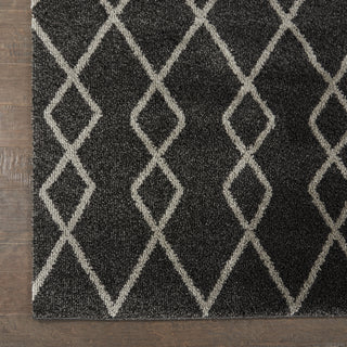 Geometric Shag GOS01 Charcoal Area Rug by Nourison