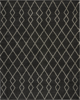 Geometric Shag GOS01 Charcoal Area Rug by Nourison