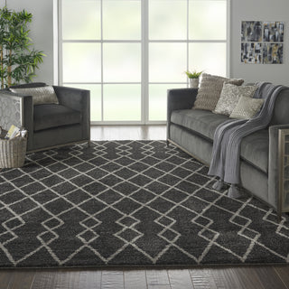 Geometric Shag GOS01 Charcoal Area Rug by Nourison