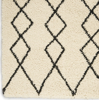 Geometric Shag GOS01 Ivory/Charcoal Area Rug by Nourison