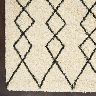 Geometric Shag GOS01 Ivory/Charcoal Area Rug by Nourison