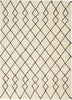 Geometric Shag GOS01 Ivory/Charcoal Area Rug by Nourison