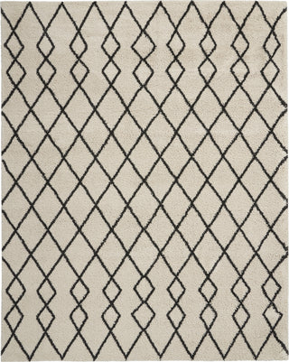 Geometric Shag GOS01 Ivory/Charcoal Area Rug by Nourison