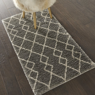 Geometric Shag GOS01 Silver Area Rug by Nourison