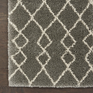 Geometric Shag GOS01 Silver Area Rug by Nourison