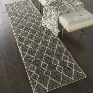 Geometric Shag GOS01 Silver Area Rug by Nourison