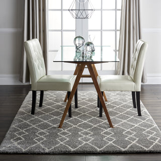 Geometric Shag GOS01 Silver Area Rug by Nourison