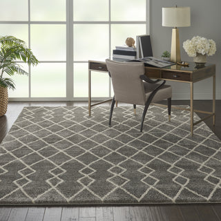 Geometric Shag GOS01 Silver Area Rug by Nourison