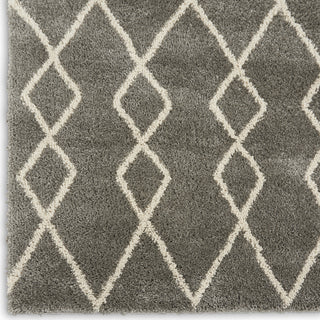 Geometric Shag GOS01 Silver Area Rug by Nourison