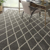Geometric Shag GOS01 Silver Area Rug by Nourison
