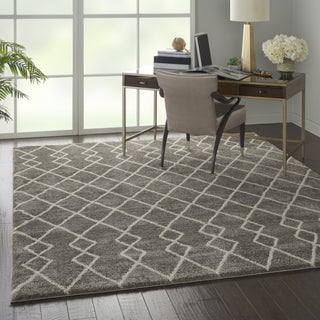 Geometric Shag GOS01 Silver Area Rug by Nourison