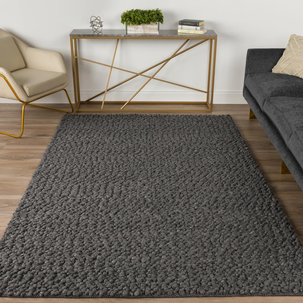 Dalyn Gorbea GR1 Charcoal Area Rug Room Scene Featured 