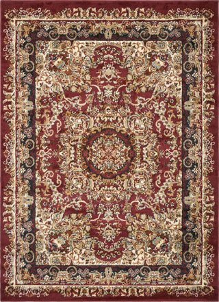 LR Resources Grace 81112 Red / Black Area Rug 