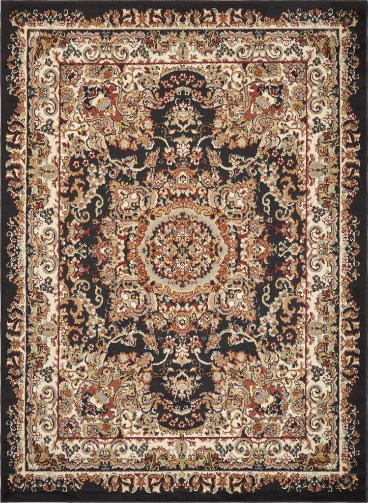 LR Resources Grace 81113 Black / Cream Area Rug main image