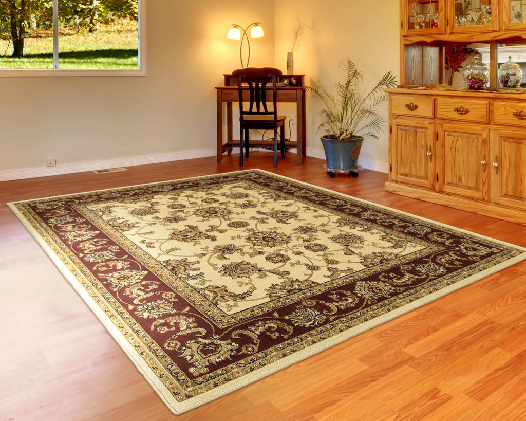LR Resources Grace 81135 Ivory/Red Area Rug Alternate Image Feature