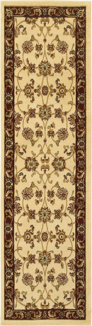 LR Resources Grace 81135 Ivory / Red Area Rug 