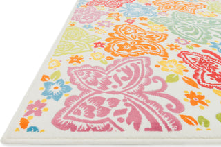 Loloi Gracie HGE03 Ivory / Multi Area Rug Corner Shot