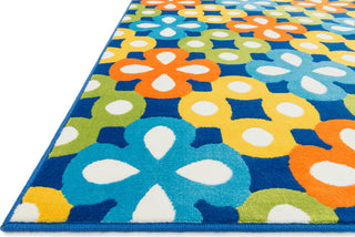 Loloi Gracie HGE05 Blue / Multi Area Rug Corner Shot