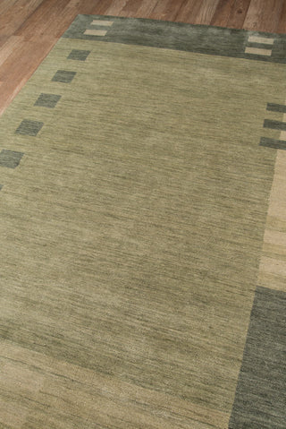 Momeni Gramercy GM-09 Green Area Rug Corner Shot Feature