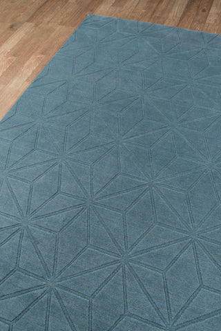 Momeni Gramercy GM-17 Blue Area Rug Corner Shot Feature