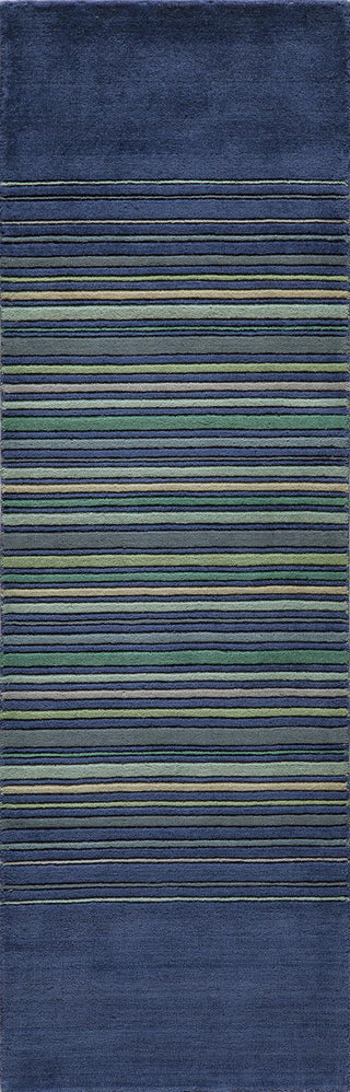 Momeni Gramercy GM-25 Blue Area Rug Closeup