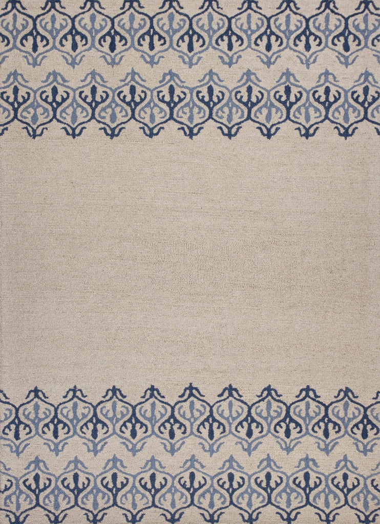 KAS Gramercy 1610 Ivory/Blue Vista Hand Tufted Area Rug
