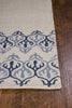 KAS Gramercy 1610 Ivory/Blue Vista Hand Tufted Area Rug 