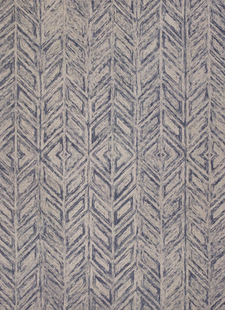 KAS Gramercy 1611 Blue Hither Herringbone Hand Tufted Area Rug