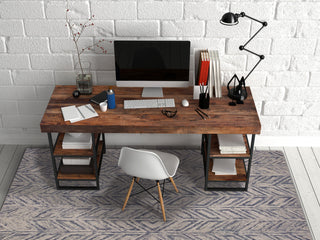 KAS Gramercy 1611 Blue Hither Herringbone Area Rug Main Image Feature