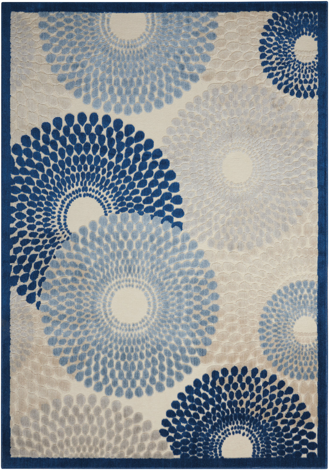 Nourison Graphic Illusions GIL04 Ivory/Blue Area Rug main image