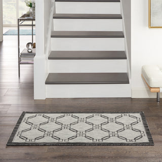 Nourison Garden Party GRD02 Ivory/Charcoal Area Rug