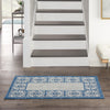 Nourison Garden Party GRD03 Ivory Blue Area Rug Room Scene Feature